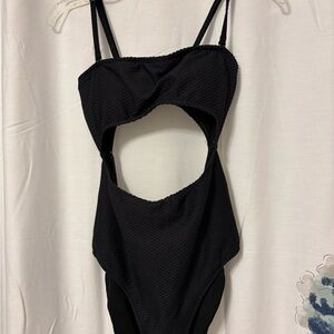 Black Cutout Swimsuit, Small